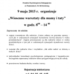 plakat warsztaty dla mamy i taty 2015-1