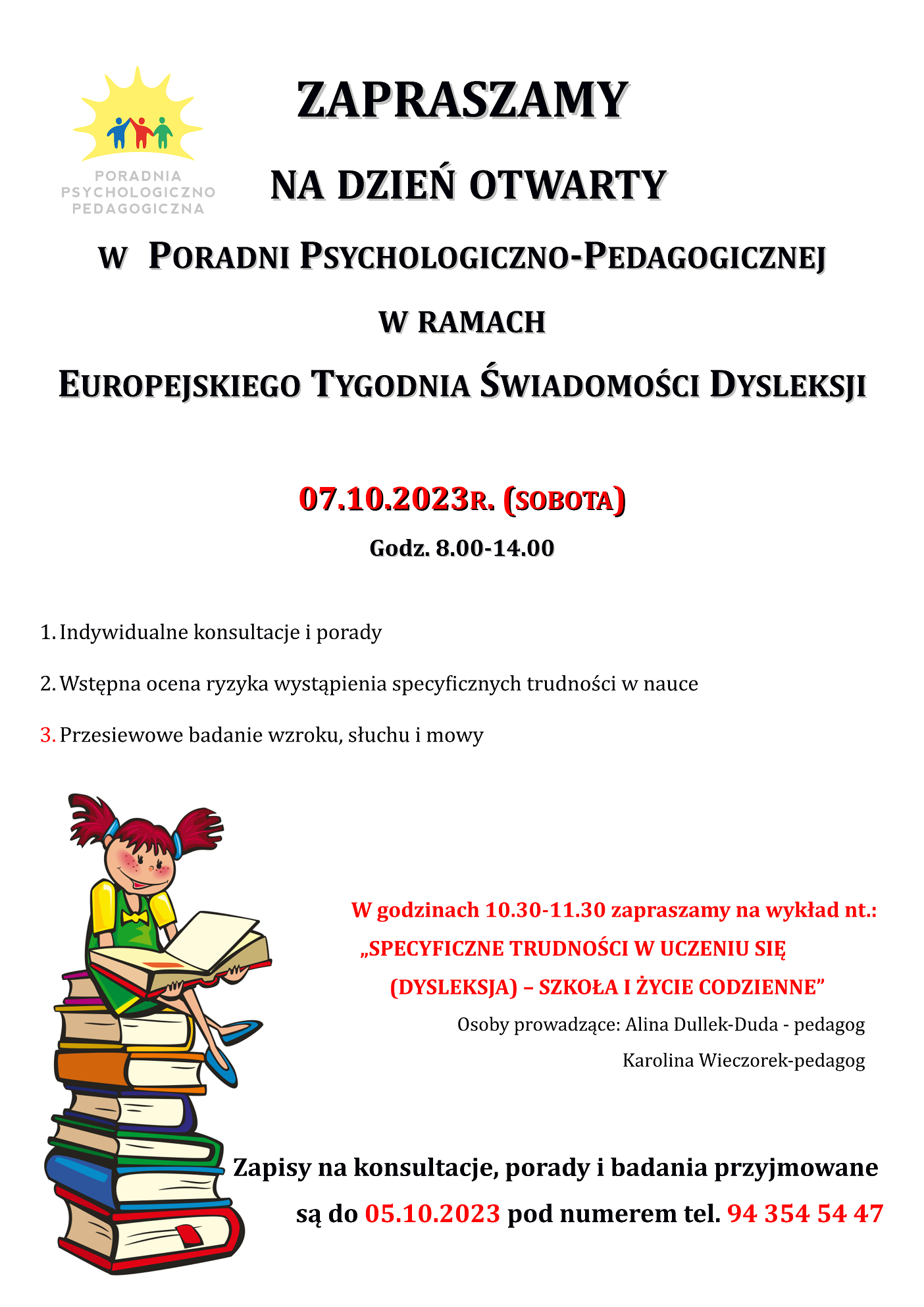 Plakat Dzień Świadomości Dysleksji 2023